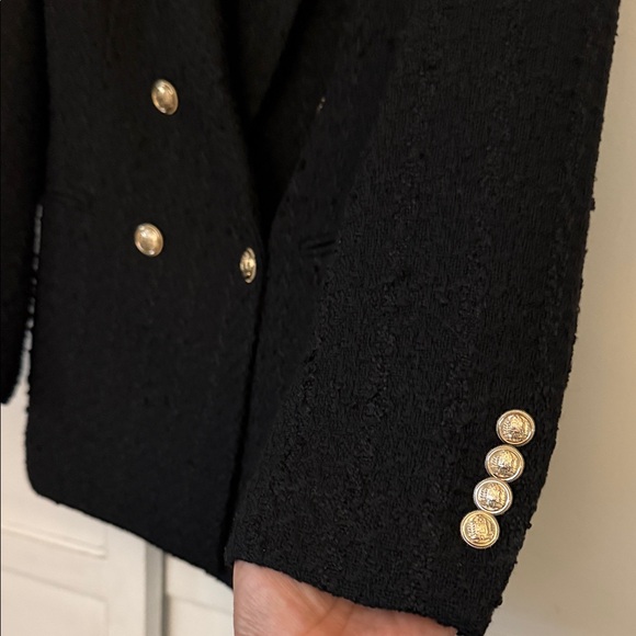 H&M Black Double-Breasted Blazer with Gold Buttons - Picture 5 of 12